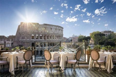 rooftop restaurant near colosseum rome.